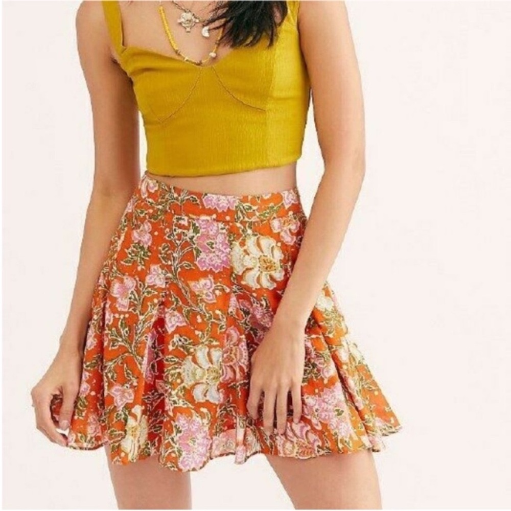 NWT Free People End of the Island Godet Skirt